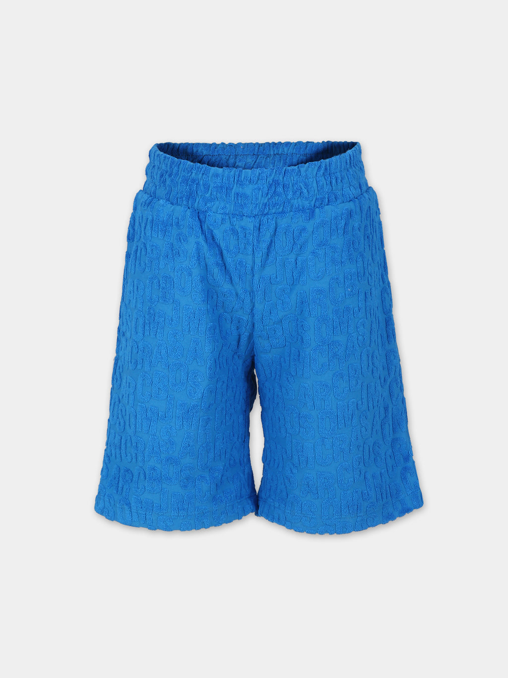Shorts blu per bambino con logo